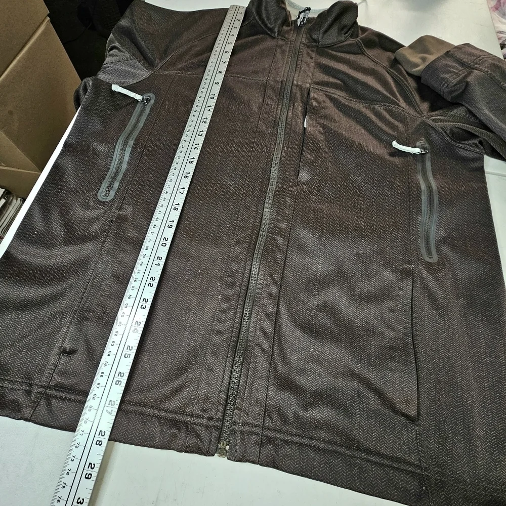 Lululemon Men's Brown Fleece Lined Soft Shell Performance / Bomber Jacket - Picture 6 of 12